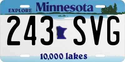 MN license plate 243SVG
