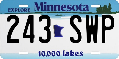 MN license plate 243SWP
