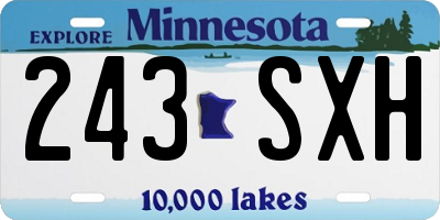 MN license plate 243SXH