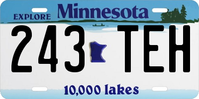 MN license plate 243TEH