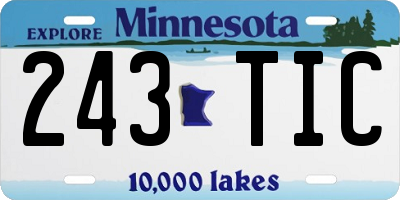 MN license plate 243TIC