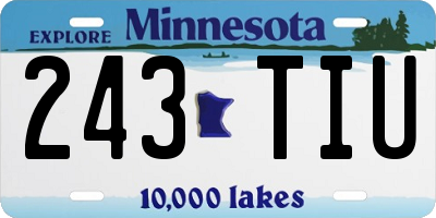 MN license plate 243TIU