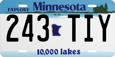 MN license plate 243TIY
