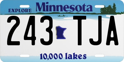 MN license plate 243TJA