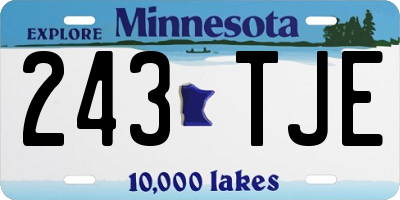 MN license plate 243TJE