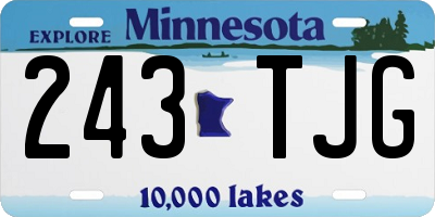 MN license plate 243TJG