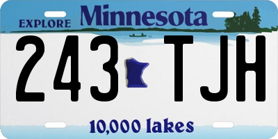 MN license plate 243TJH