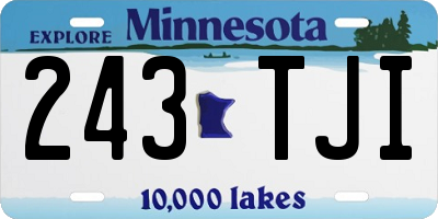 MN license plate 243TJI