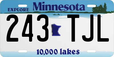 MN license plate 243TJL