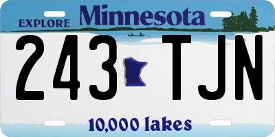 MN license plate 243TJN