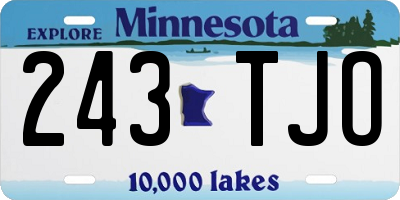 MN license plate 243TJO