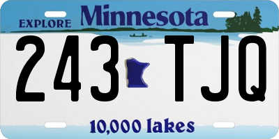 MN license plate 243TJQ