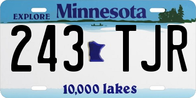 MN license plate 243TJR