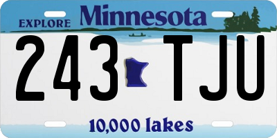 MN license plate 243TJU