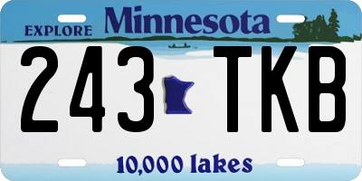 MN license plate 243TKB
