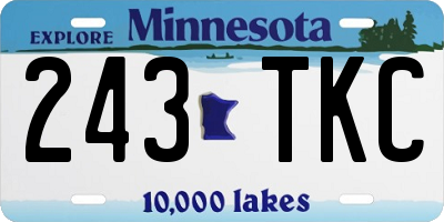 MN license plate 243TKC