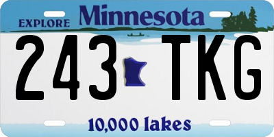 MN license plate 243TKG
