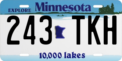 MN license plate 243TKH