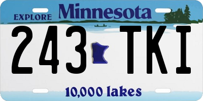 MN license plate 243TKI