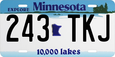 MN license plate 243TKJ