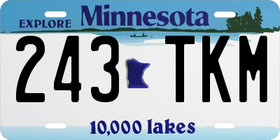 MN license plate 243TKM