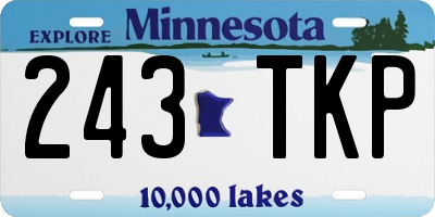 MN license plate 243TKP