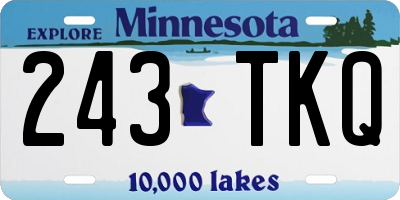 MN license plate 243TKQ