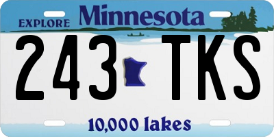 MN license plate 243TKS