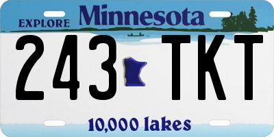 MN license plate 243TKT