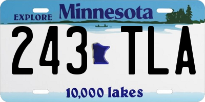 MN license plate 243TLA