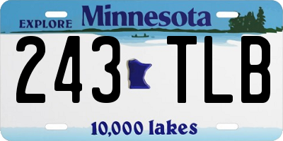 MN license plate 243TLB