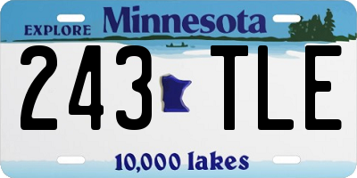 MN license plate 243TLE