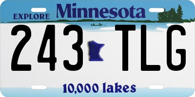 MN license plate 243TLG