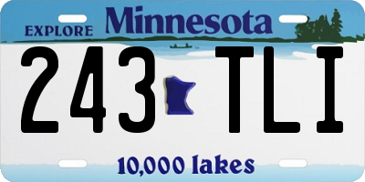 MN license plate 243TLI