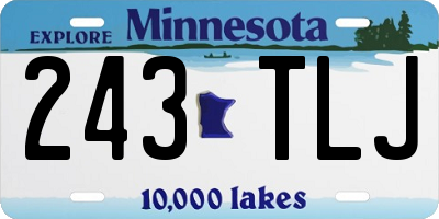 MN license plate 243TLJ