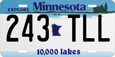MN license plate 243TLL