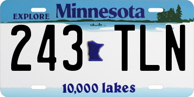MN license plate 243TLN
