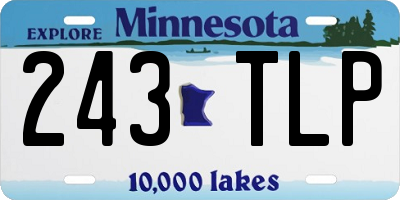 MN license plate 243TLP