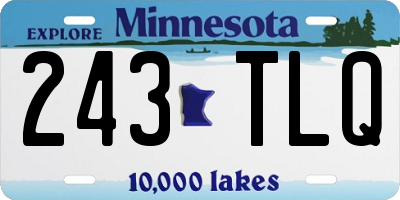 MN license plate 243TLQ