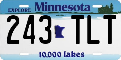 MN license plate 243TLT