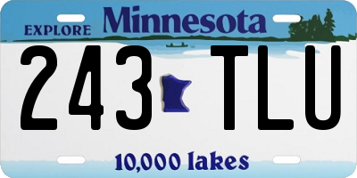 MN license plate 243TLU