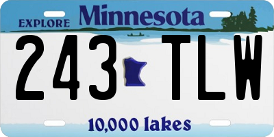 MN license plate 243TLW