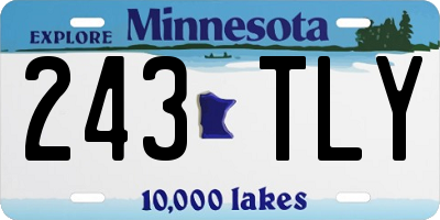 MN license plate 243TLY