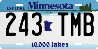 MN license plate 243TMB