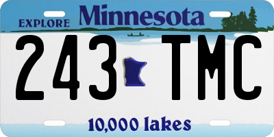MN license plate 243TMC