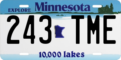 MN license plate 243TME