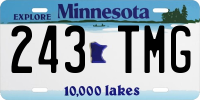 MN license plate 243TMG