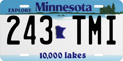 MN license plate 243TMI