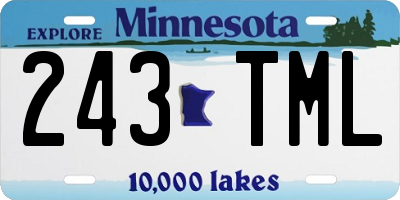 MN license plate 243TML
