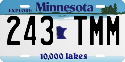 MN license plate 243TMM